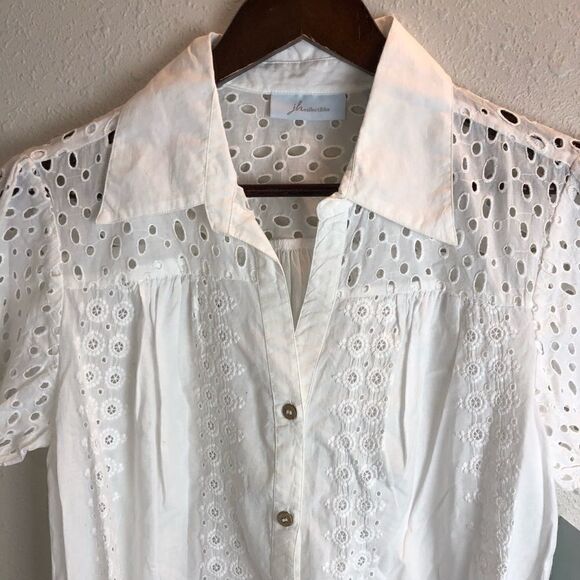 NWT JH Collectibles White Button Down Shirt Size L - Picture 2 of 8